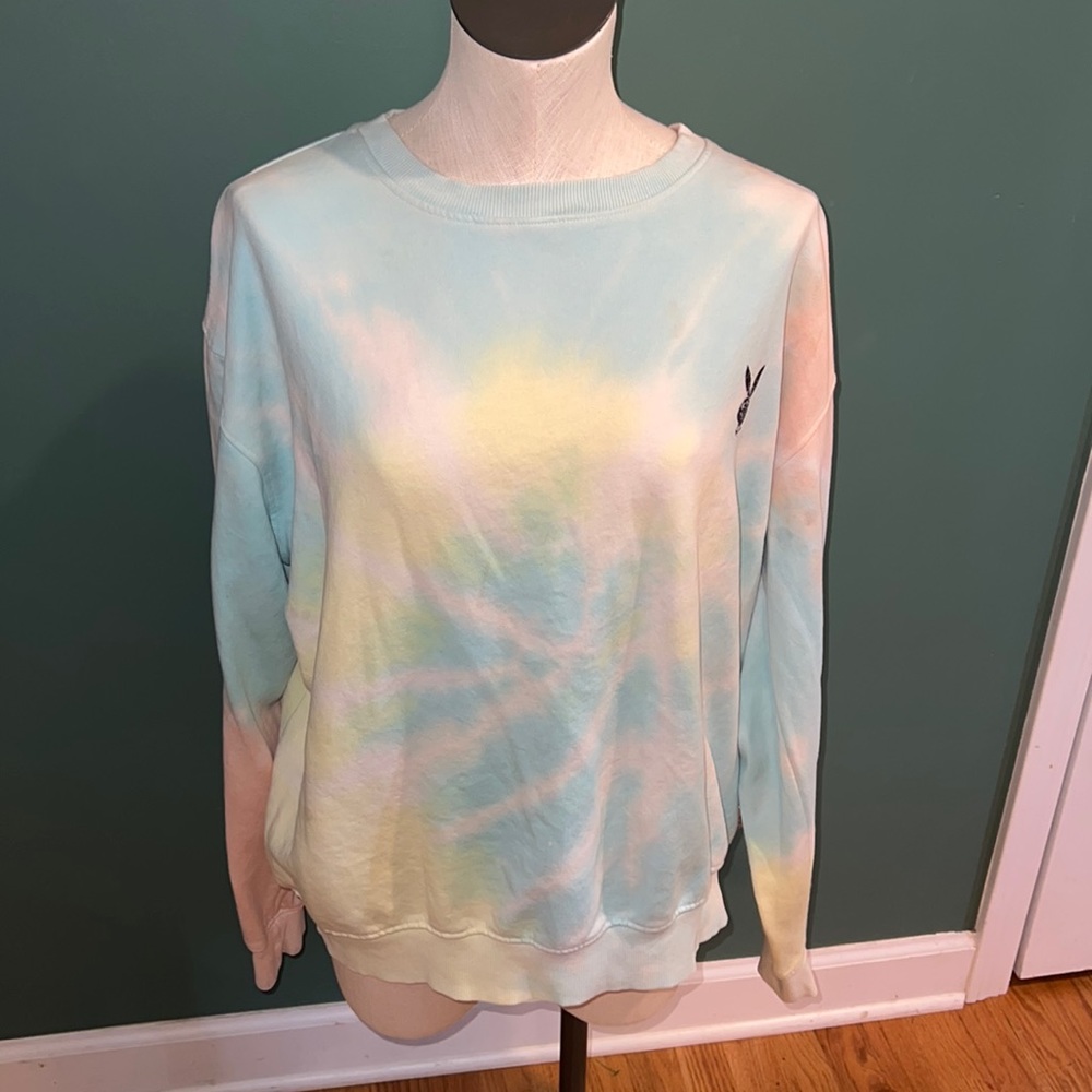 Playboy bunny Missguided tie-dye‎ sweatshirt. Size S
